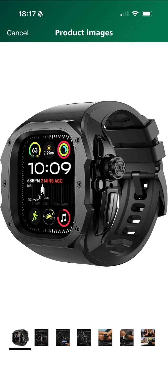Rugged Bumper band with Case For apple watch ultra 3 2 1 49MM