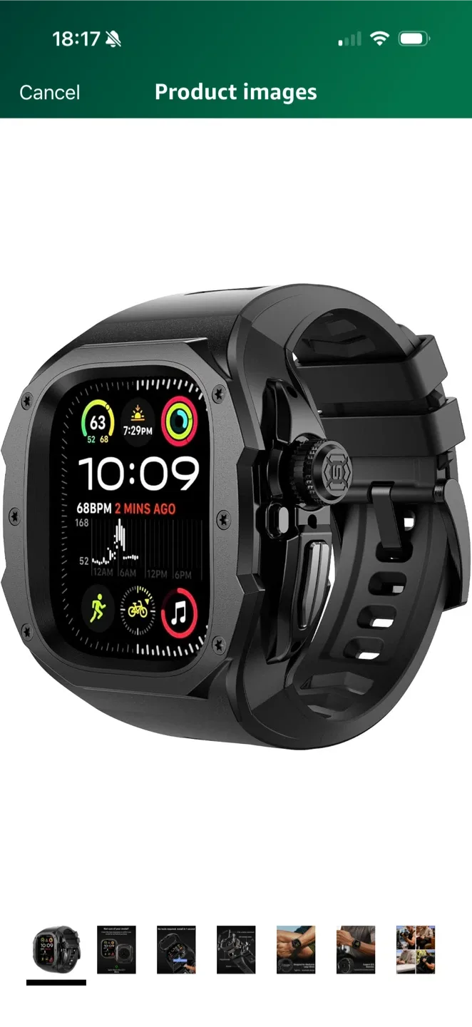 Rugged Bumper band with Case For apple watch ultra 3 2 1 49MM