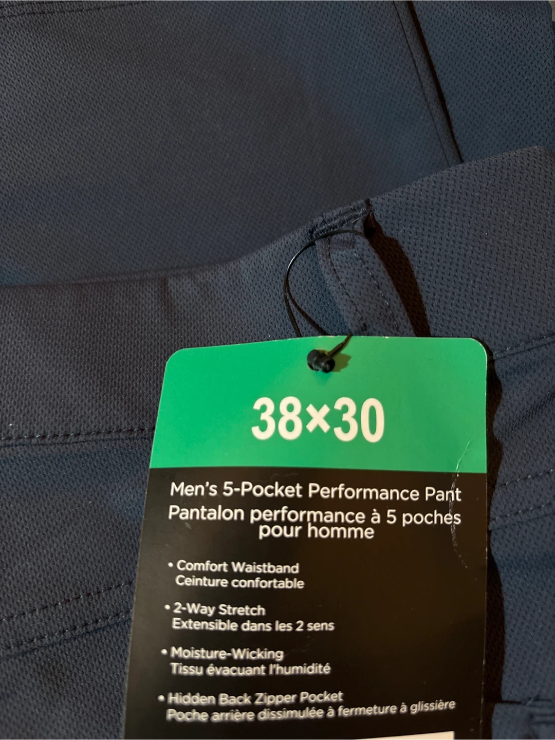 Kirkland Signature Men's Performance Pant 38x30 - New - photo 2
