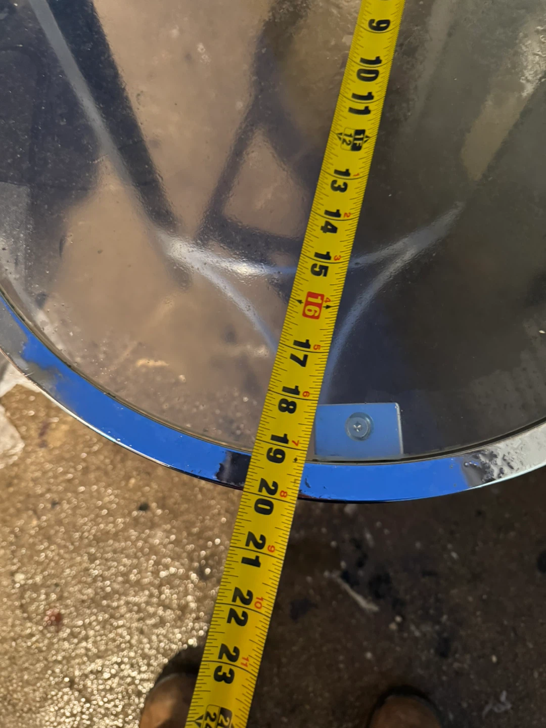 Round Glass Top Side Table - 23" Diameter - photo 3