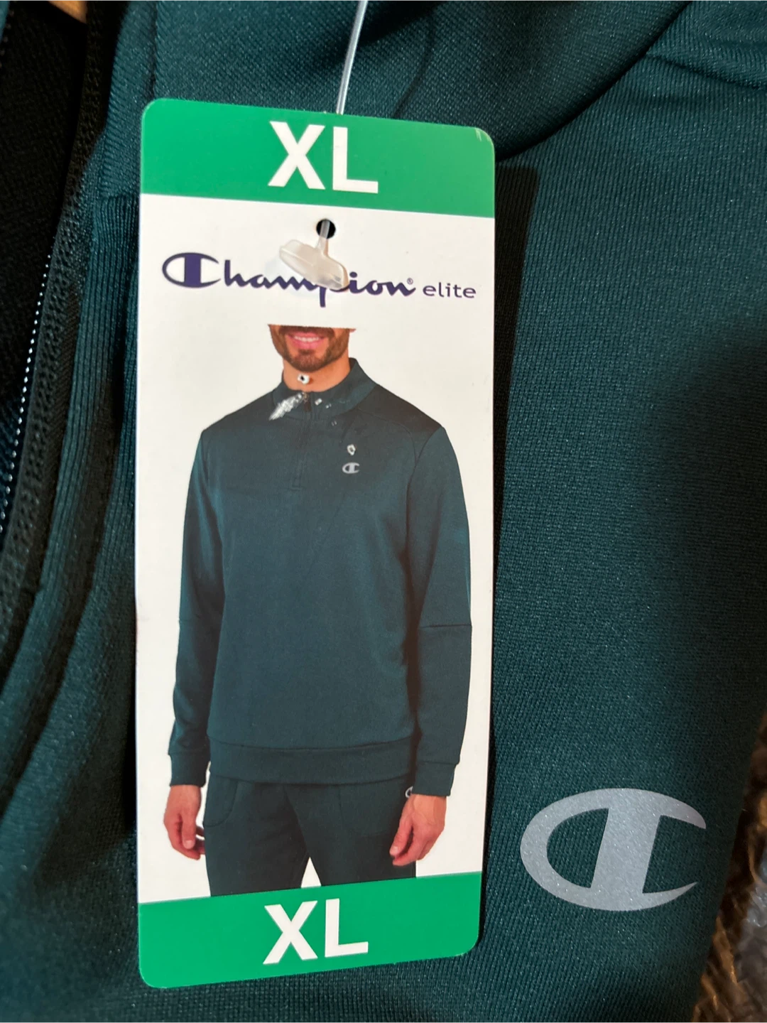 New men’s Champion Elite XL Pullover - Green - photo 2