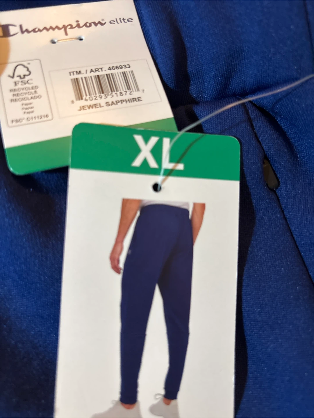 New men’s Champion Elite Jewel Sapphire Pants XL - photo 3