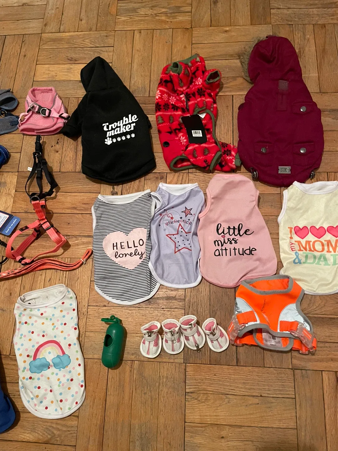 XS Dog Clothes, Harnesses, Etc Lot image indicator(3)