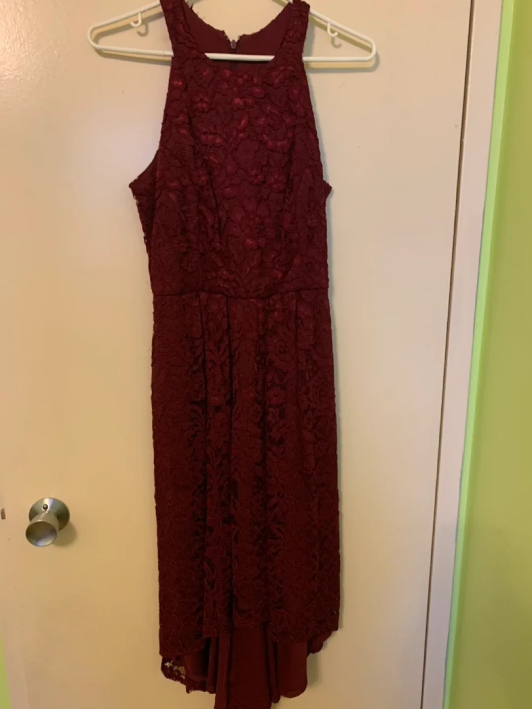 Burgundy Lace Dress
