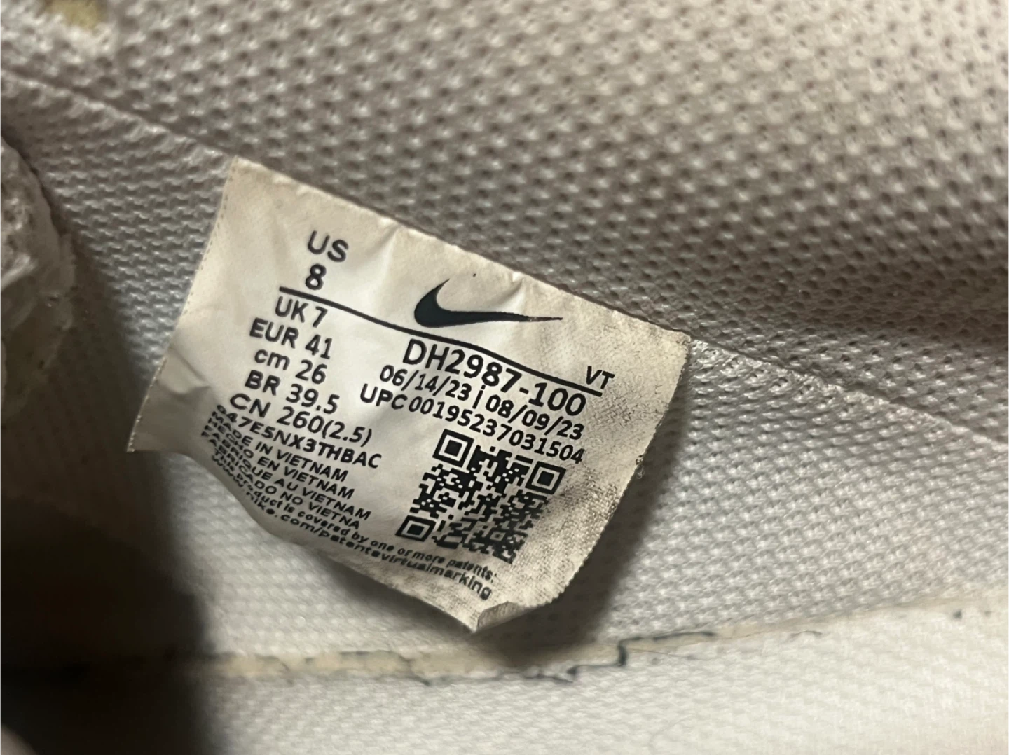 Nike Court Vision Low White US 8 - photo 3