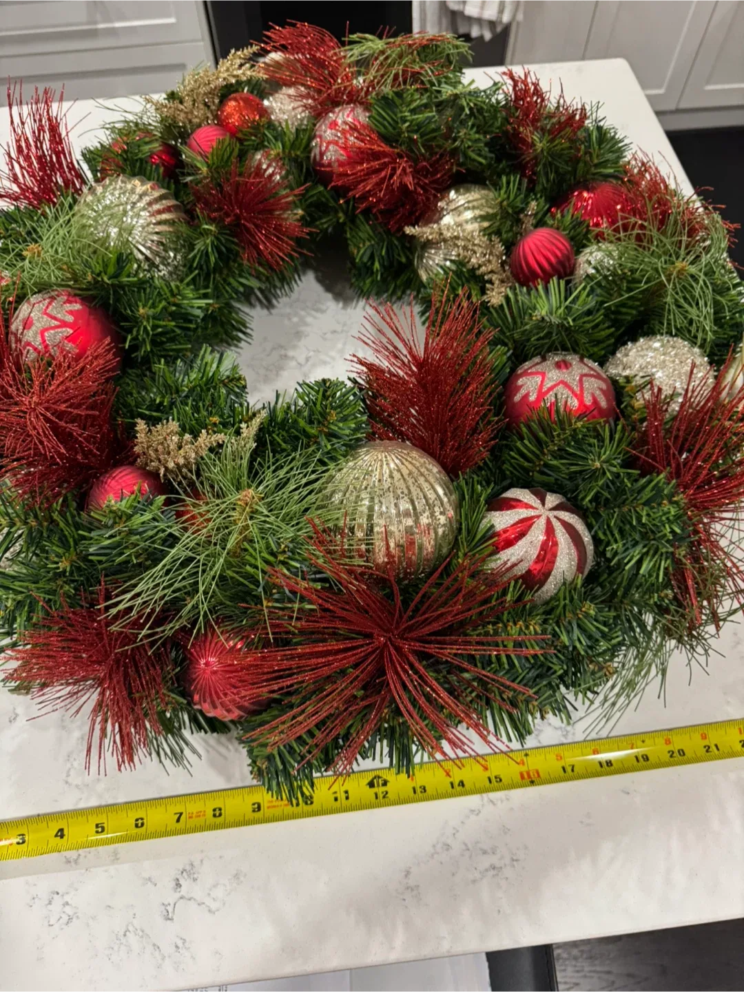 Christmas Wreath - Red & Gold Ornaments