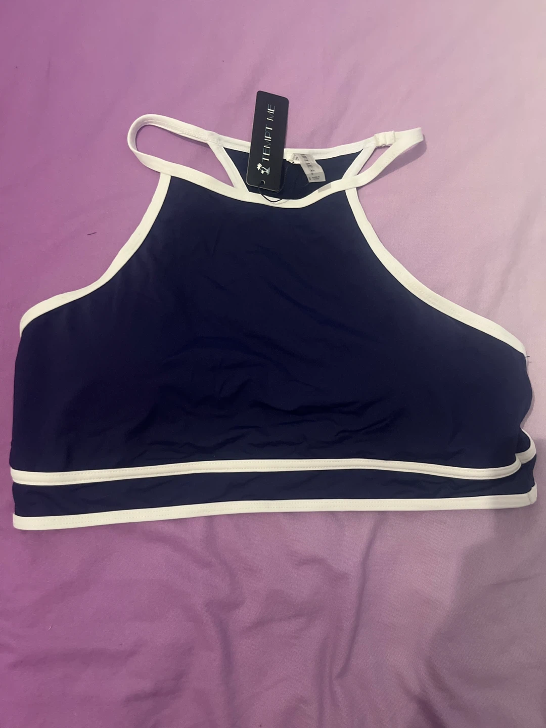 Fit Me Fine Navy & White Sports Bra