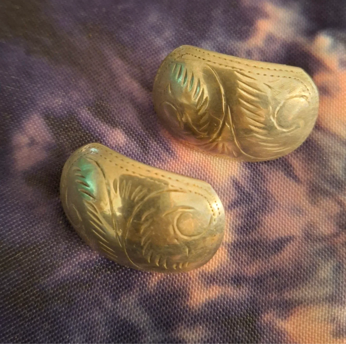 Vintage clip-on earrings (silver stamped 925)