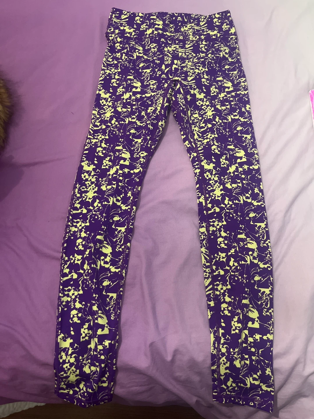 Motion365 Fabletics Purple Patterned Leggings