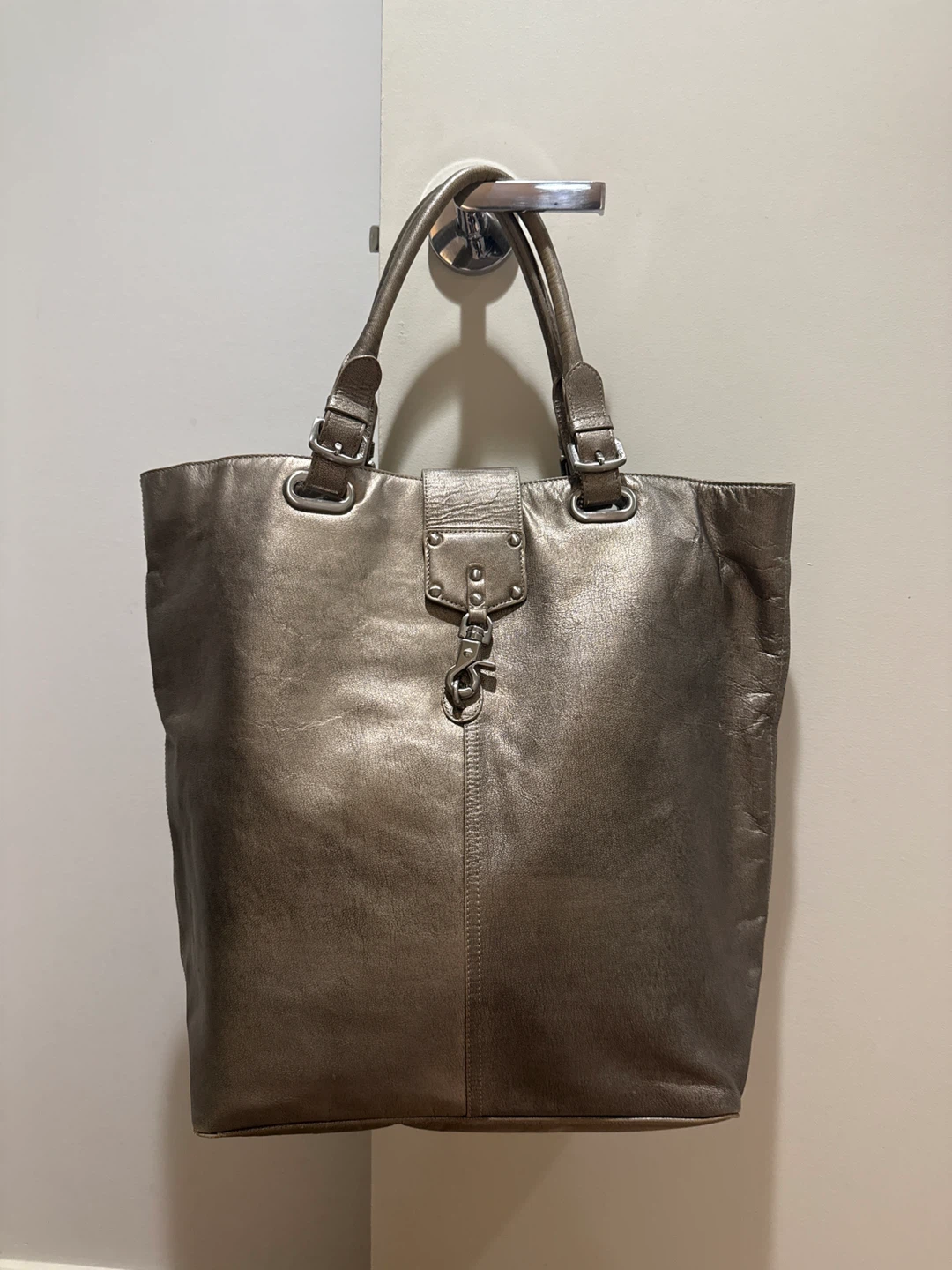 DKNY Metallic Gold Large Tote Bag