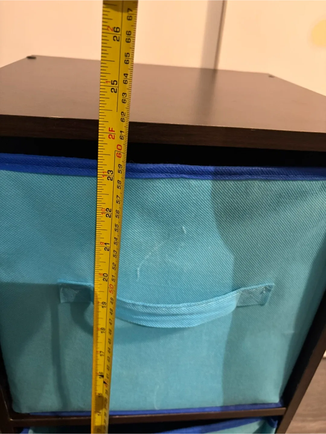 Brown Shelf with Blue Bins image indicator(7)