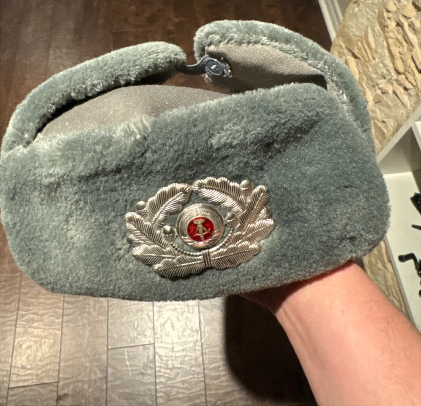 Vintage DDR East German Winter Ushanka (Excellent Condition)