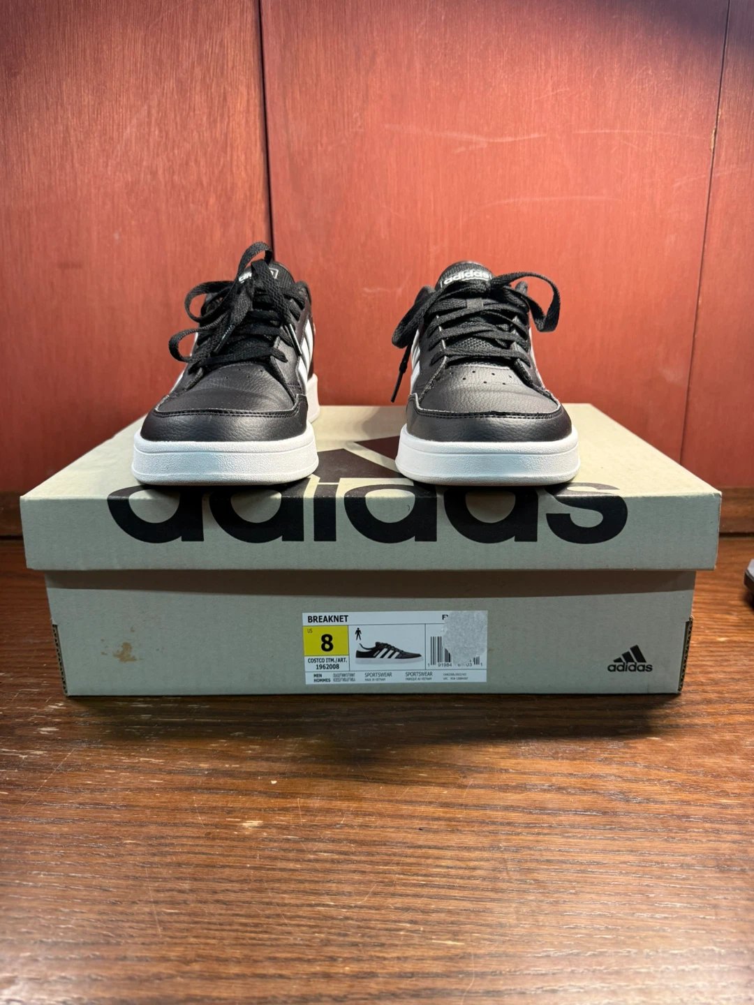 Adidas Breaknet Men’s Sneakers - Black/White Size 8 US