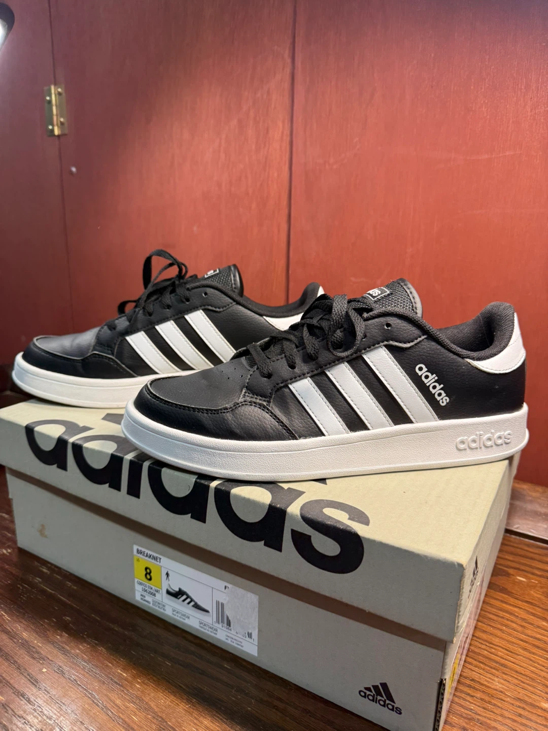 Adidas Breaknet Men’s Sneakers - Black/White Size 8 US - photo 3