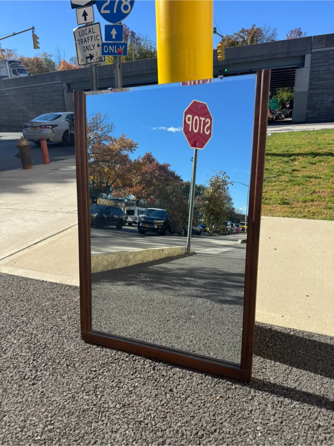 Free delivery Wood Framed Mirror