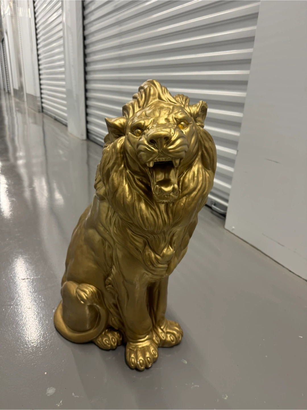 Gold Lion Statue