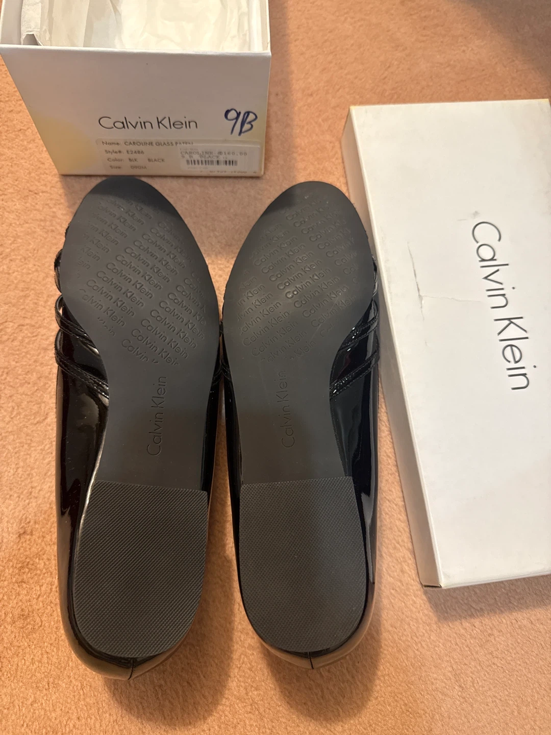 Calvin Klein Caroline Glass Patent Black Shoes - Size 9 - photo 3