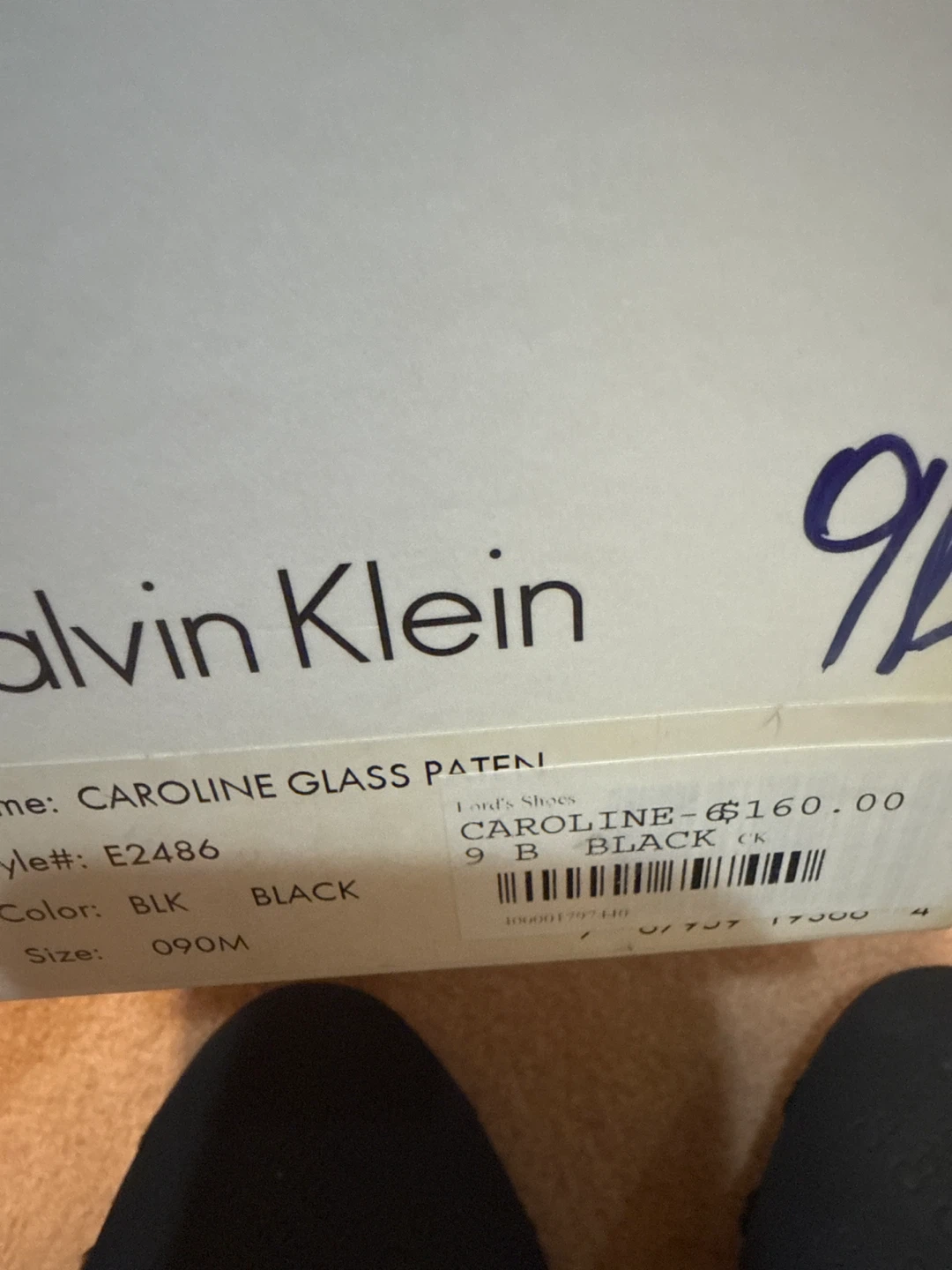 Calvin Klein Caroline Glass Patent Black Shoes - Size 9 - photo 4