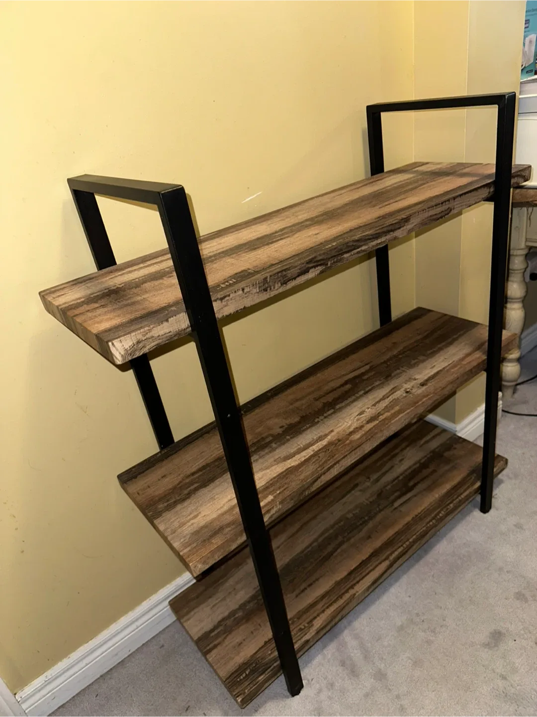 Rustic Wood & Metal Shelf - 3 Tier image indicator(2)