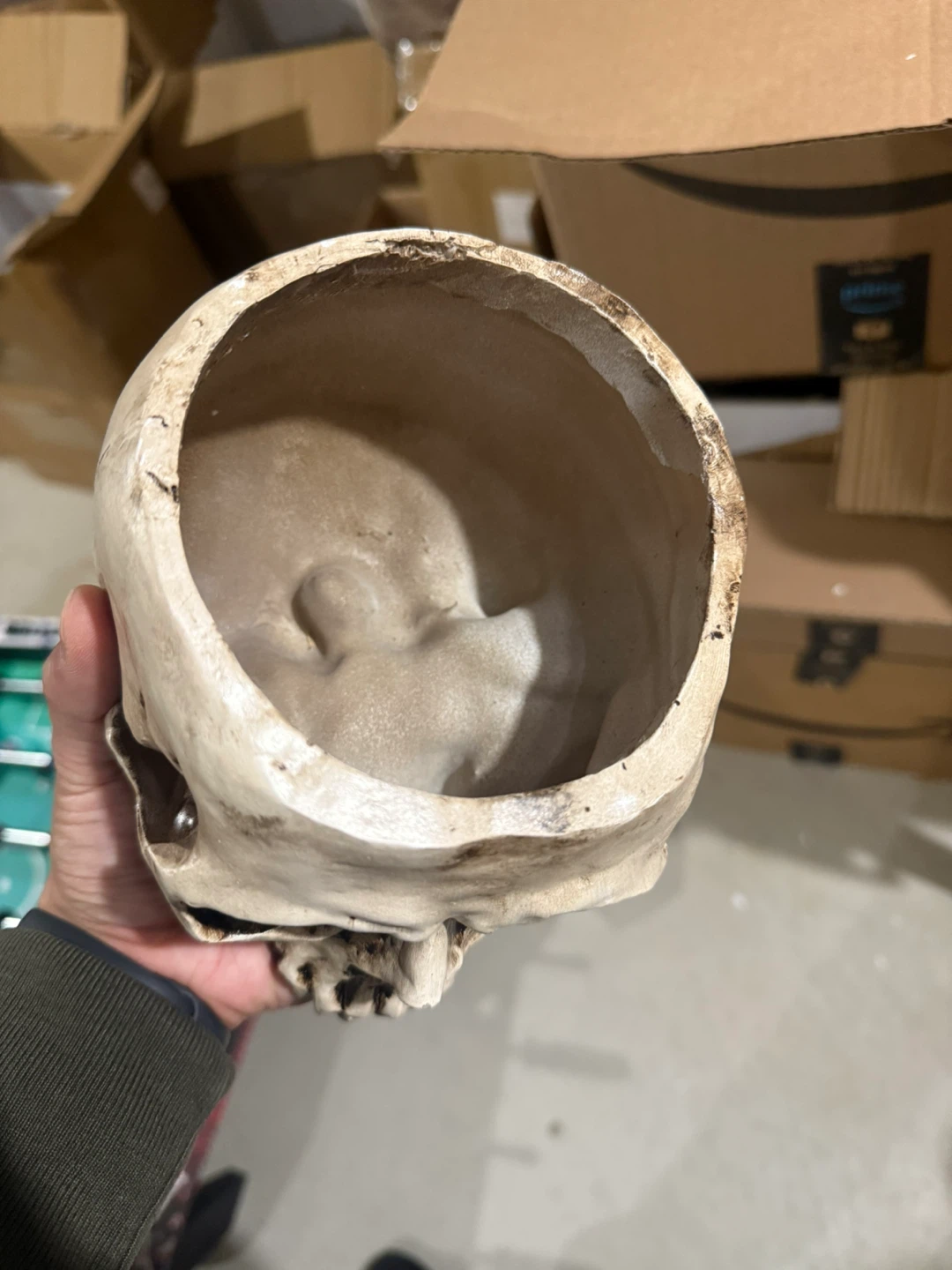 New in box! Skull Head Planter Flower Pot Vase Resin Decor - photo 3