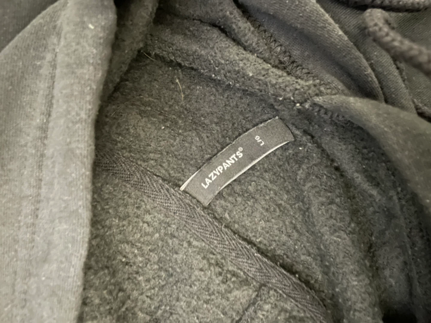LazyPants Black Hoodie - Size L - photo 3
