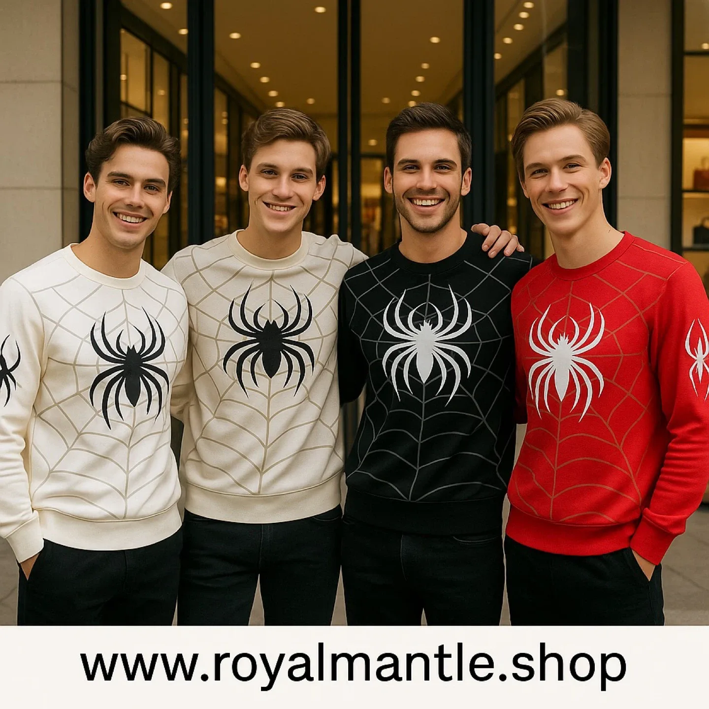 H&M Spider-Web Print Sweatshirt