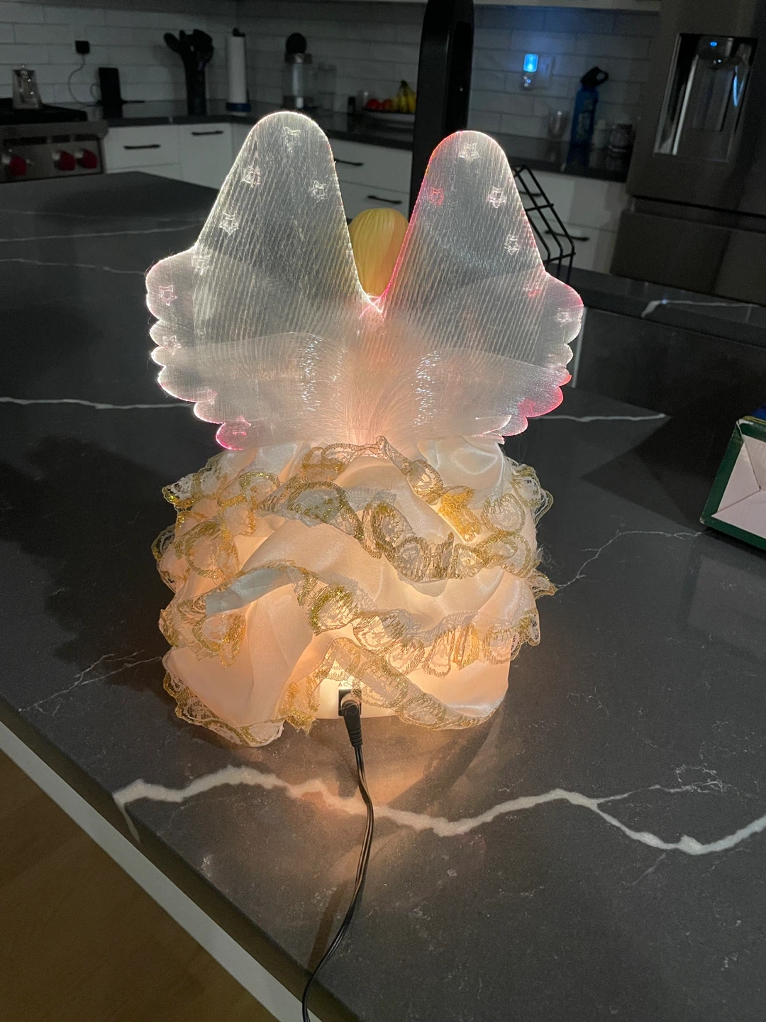 Angel Tree Topper with Fiber Optic Wings - photo 2