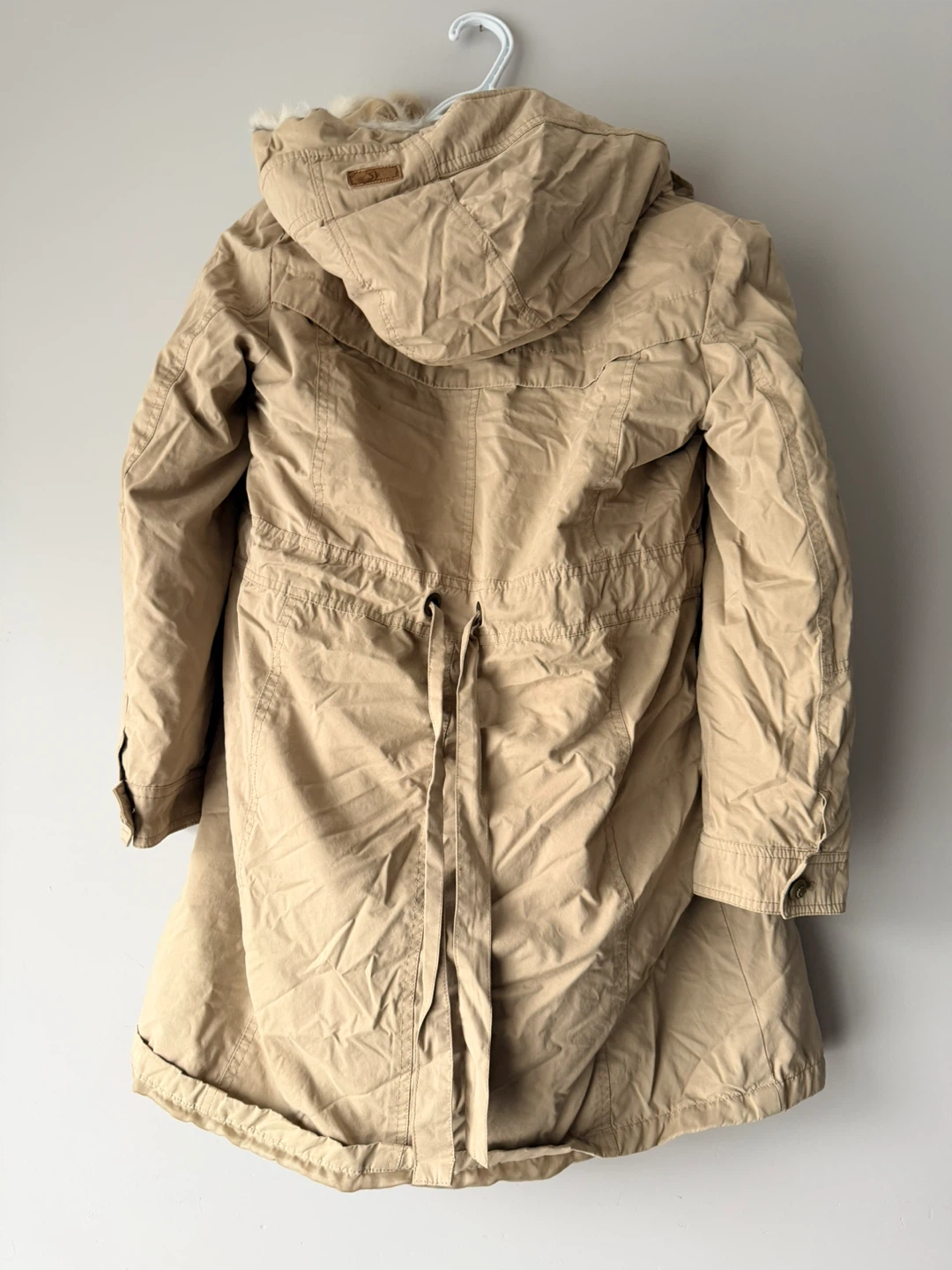 Tan Winter Coat with Fur Trim - photo 3