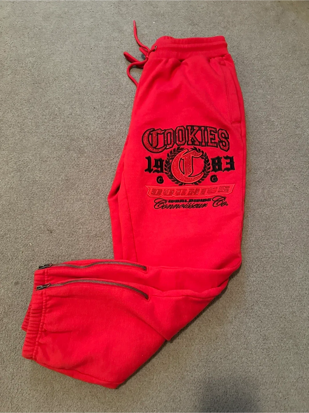 Cookies CRMBE RIBBE FL Pant Red, Size M