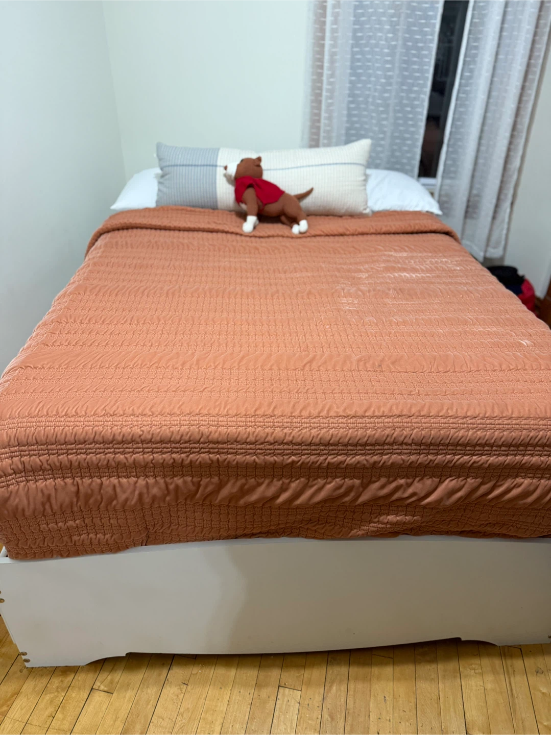 White Bed Frame with Storage Drawers & mattress - photo 4