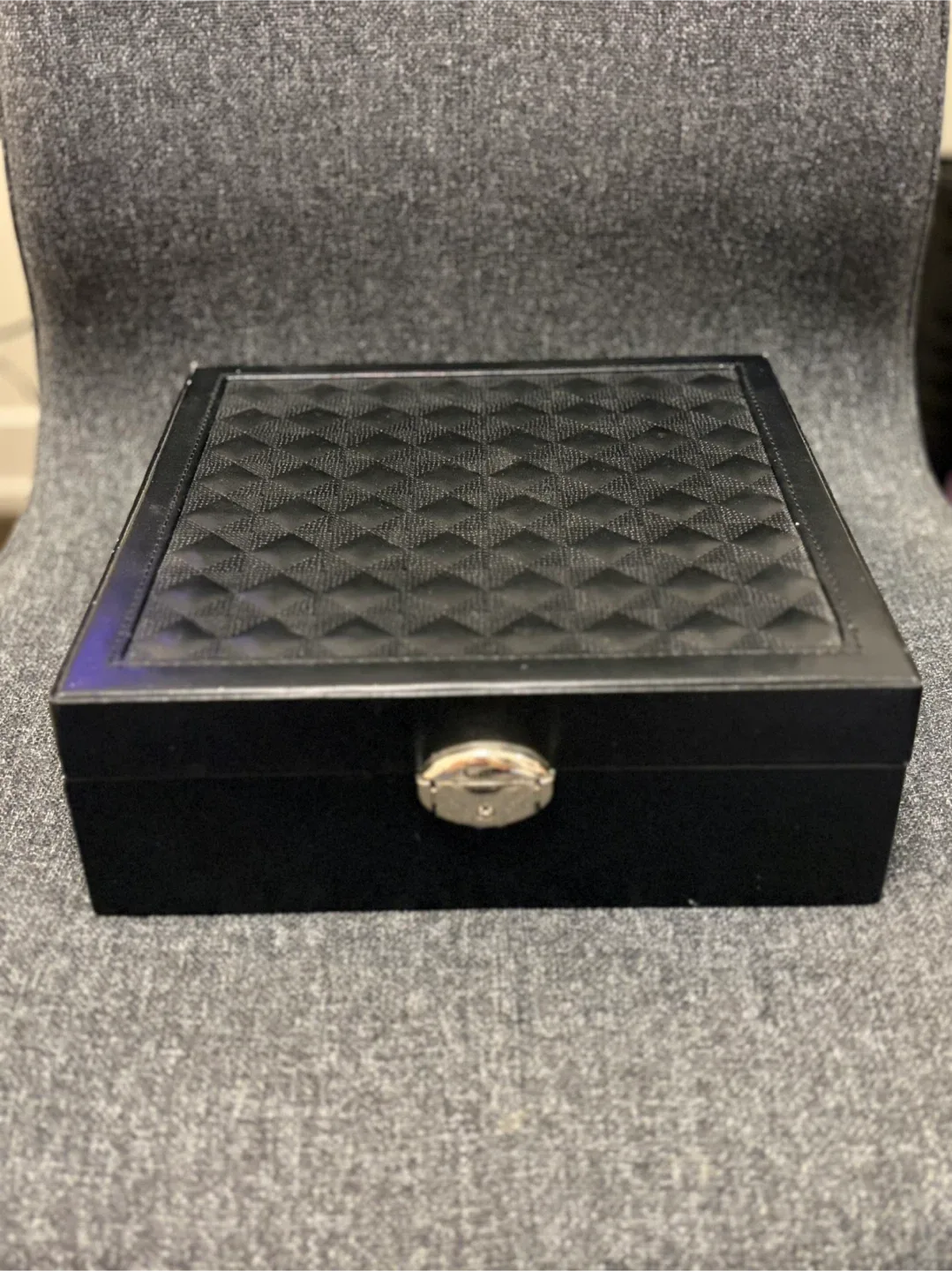 Black Jewelry & watch Box with Mirror