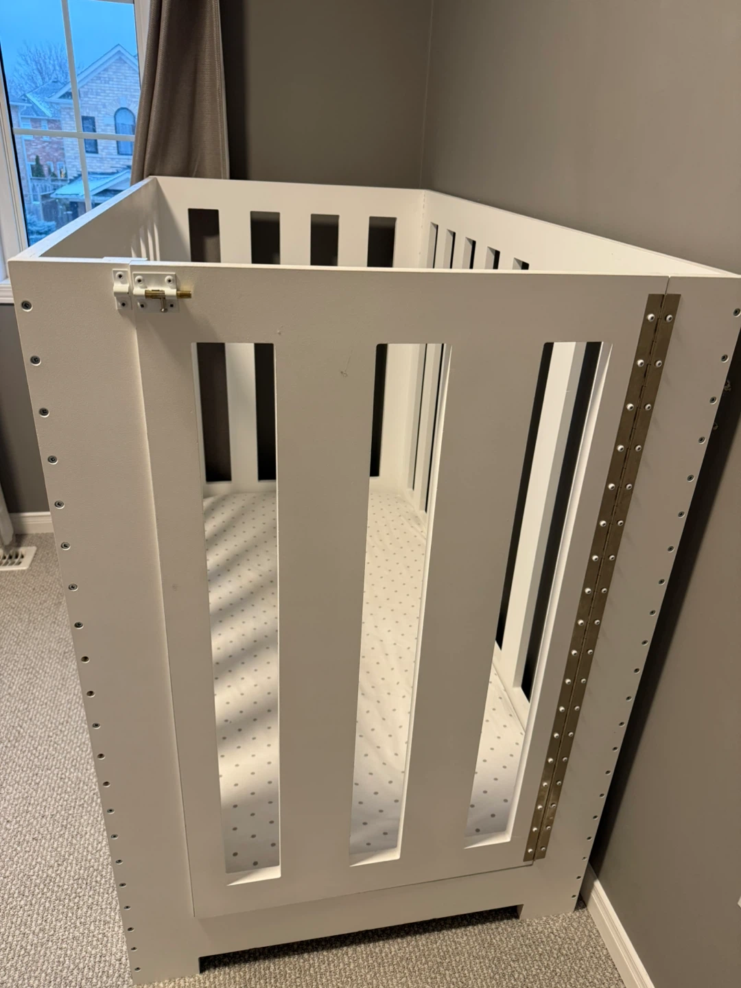 White Baby Crib with mattress - Gently Used - photo 3