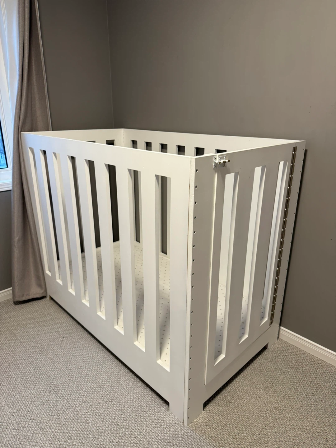 White Baby Crib with mattress - Gently Used - photo 2