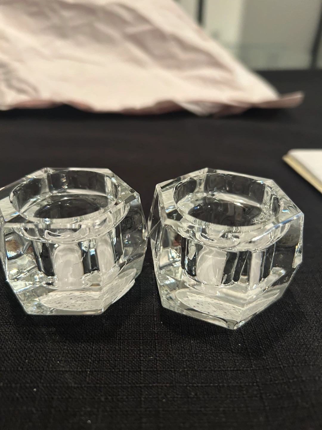 Clear Glass Candle Holders (Set of 2) - photo 4