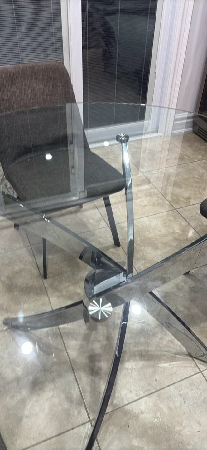 Glass Top Dining Table chairs are extra