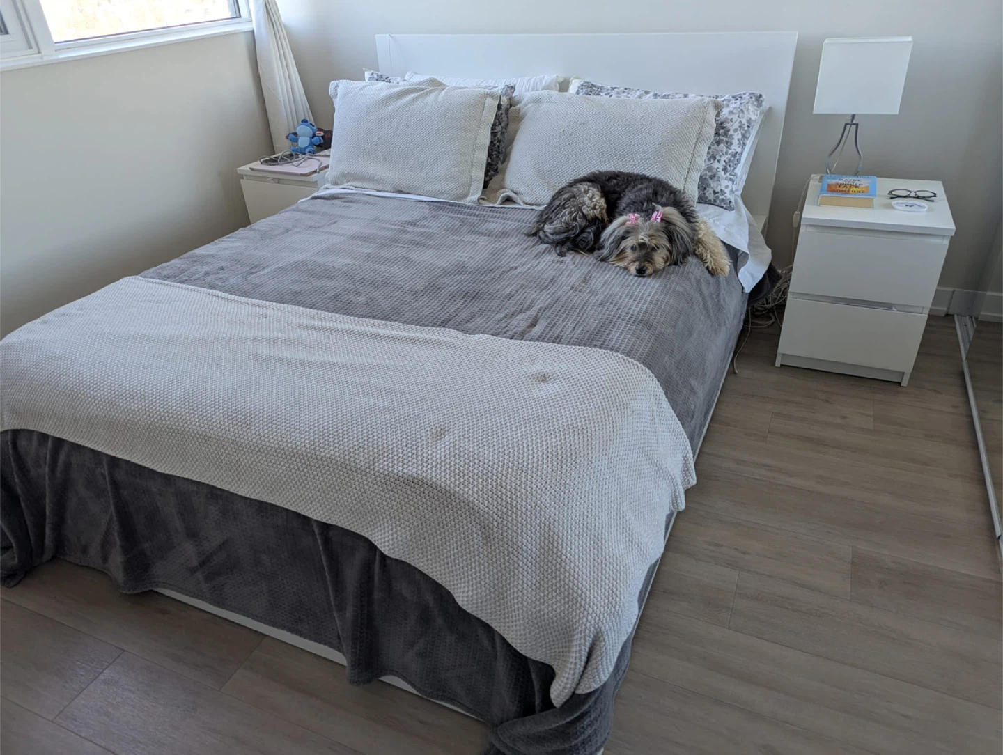 Move out sale! IKEA MALM White Bed Frame w/4 Storage Boxes - photo 4