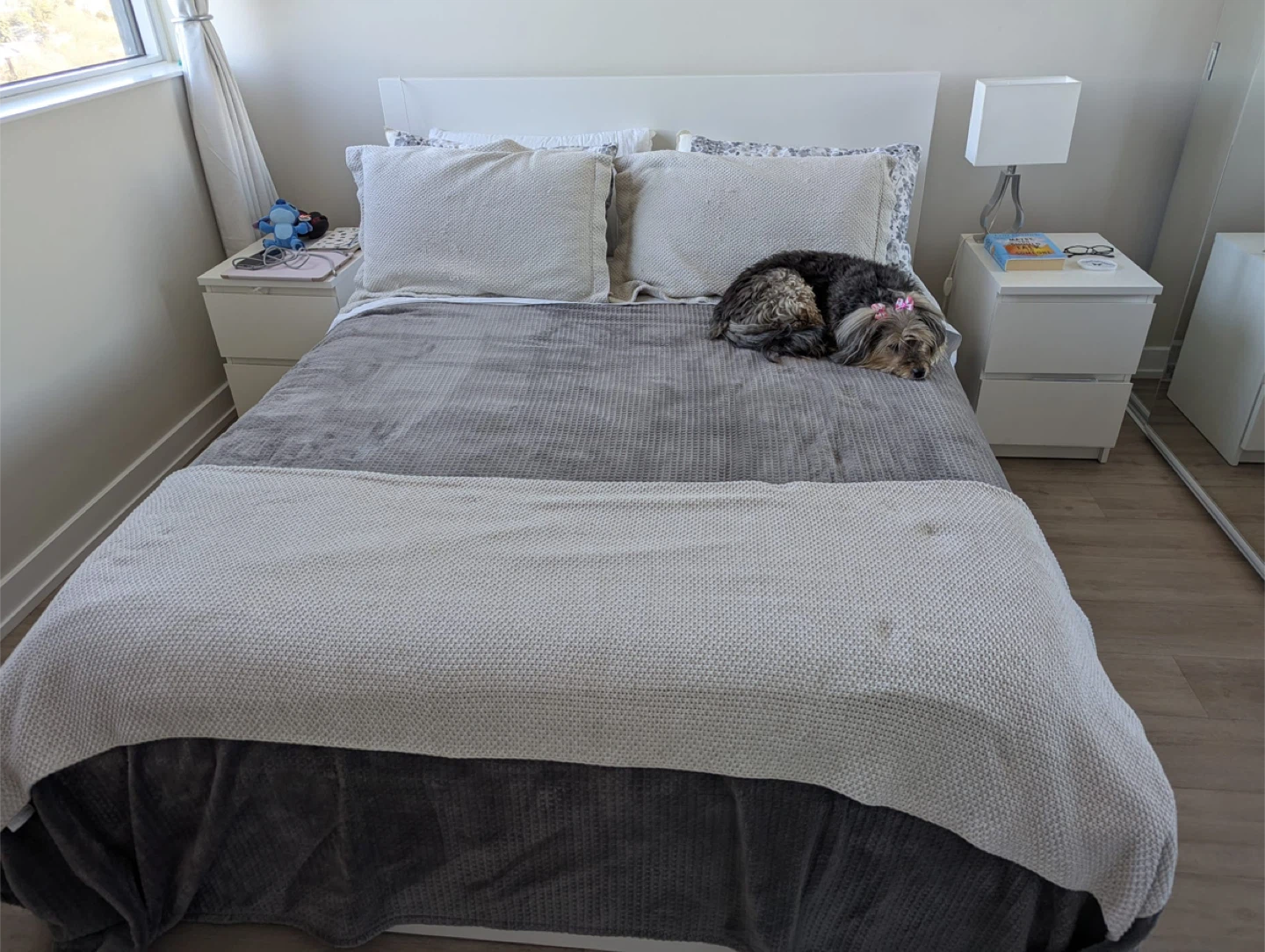 Move out sale! IKEA MALM White Bed Frame w/4 Storage Boxes - photo 2