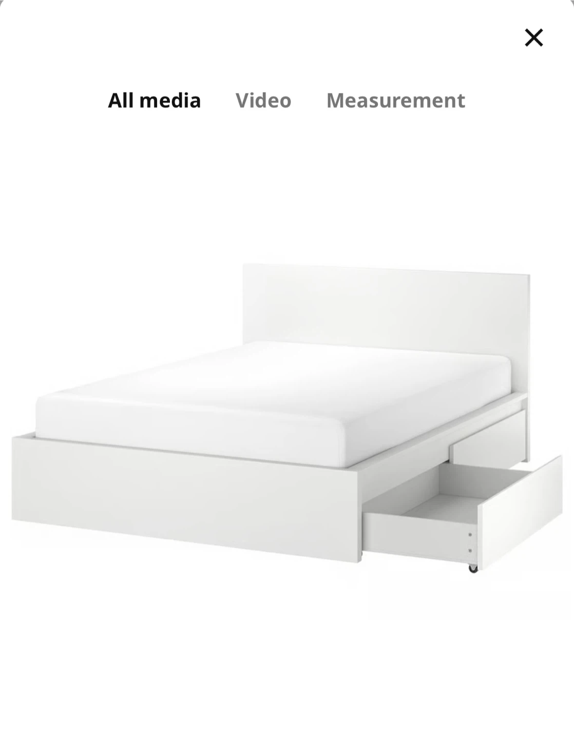 Move out sale! IKEA MALM White Bed Frame w/4 Storage Boxes - photo 5