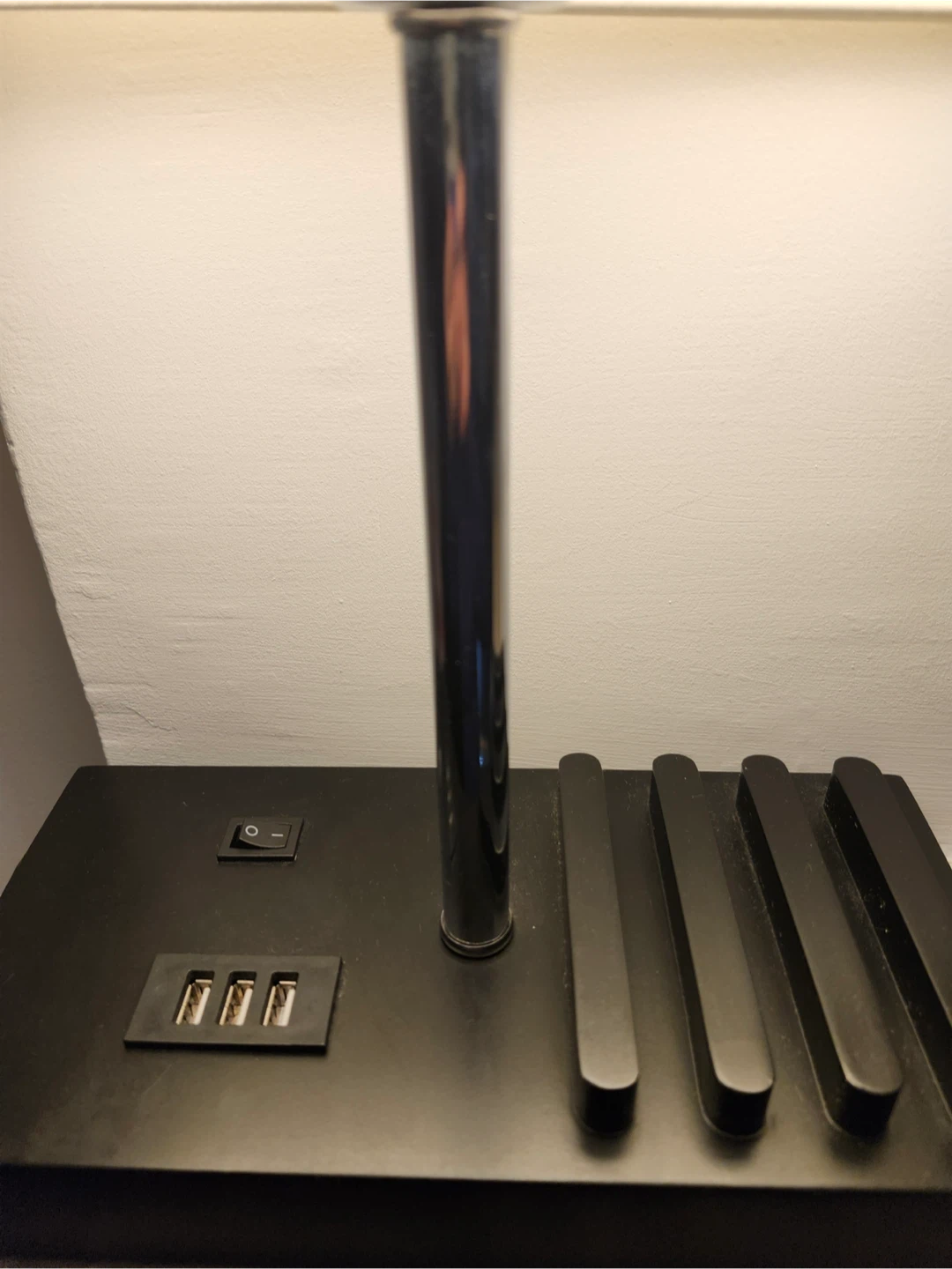 Black Table Lamp with USB Ports - photo 3