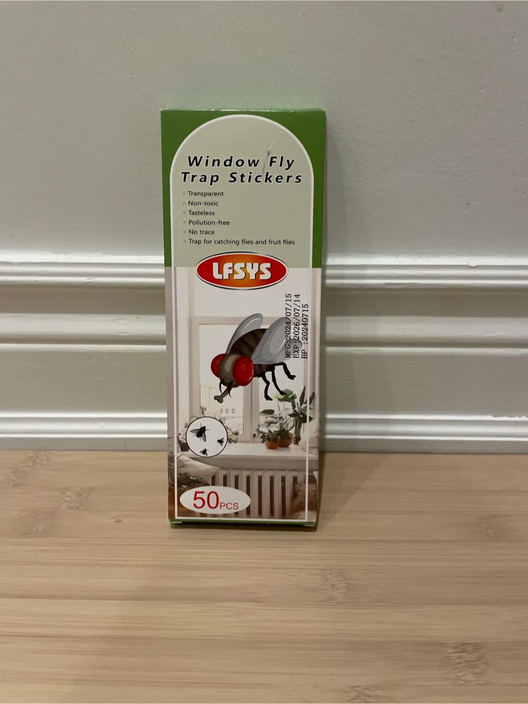 LFSYS Window Fly Trap Stickers - 50 pcs
