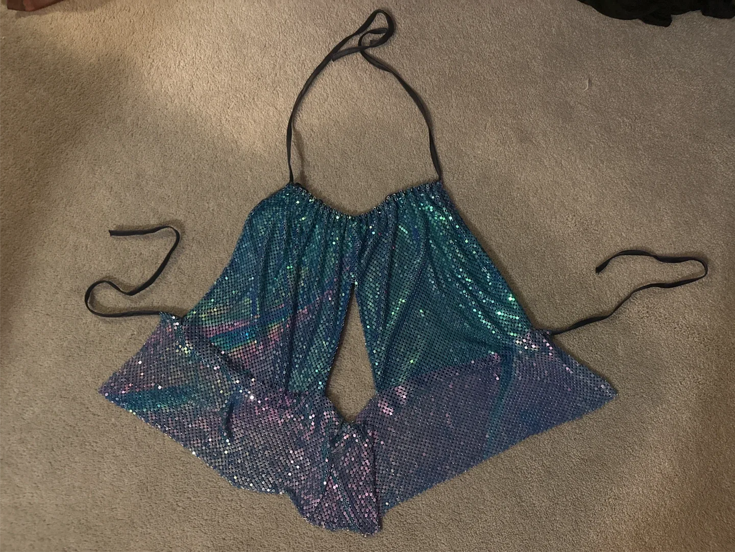 Sequin Halter Top