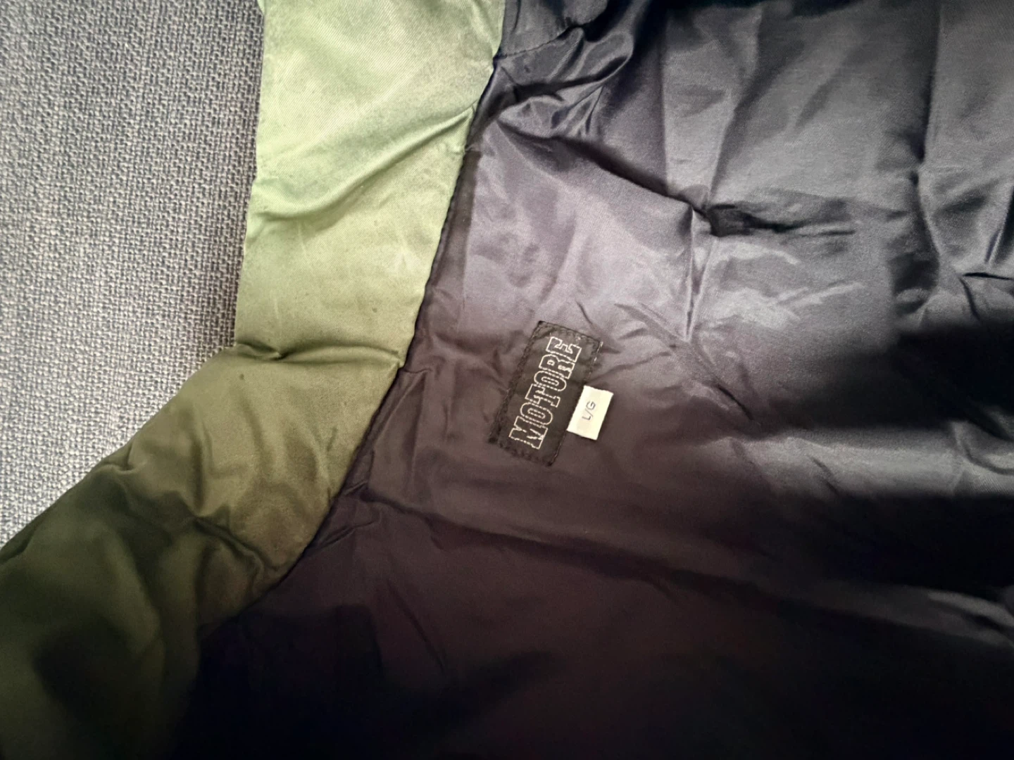 MOTORE Olive Green Puffer Jacket - Size L - photo 4