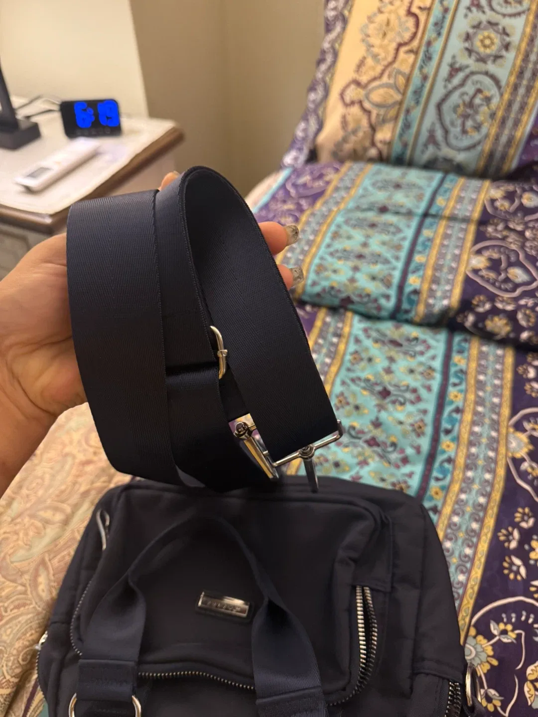 Suolaning Navy Blue Handbag