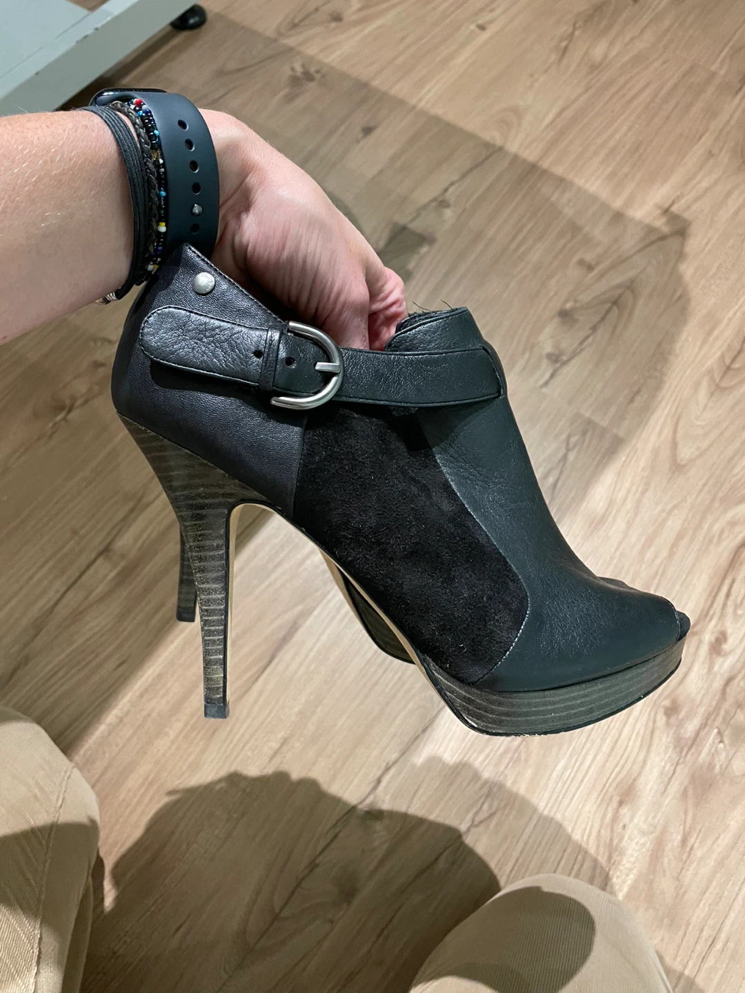 Coach Black Leather Heels - Size 9.5