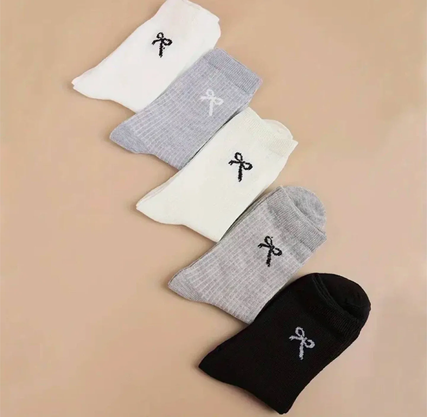 Socks bow mixed colours - 5 pairs image indicator(5)