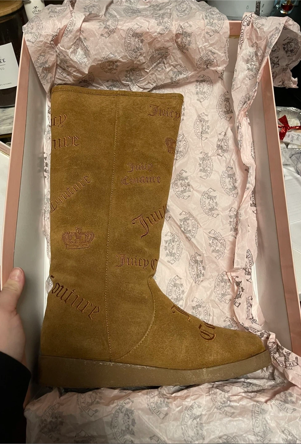 Juicy Couture suede boots, size 9 - photo 2