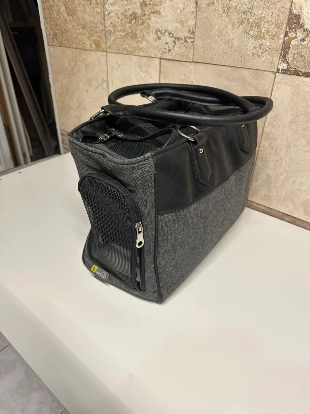 Pet Life Carrier - Grey & Black