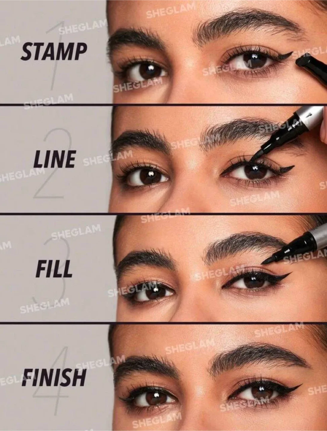 SHEGLAM 2-in-1 Liquid Eyeliner with Stamp image indicator(3)