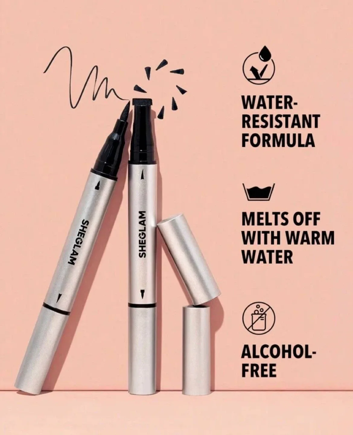 SHEGLAM 2-in-1 Liquid Eyeliner with Stamp image indicator(8)