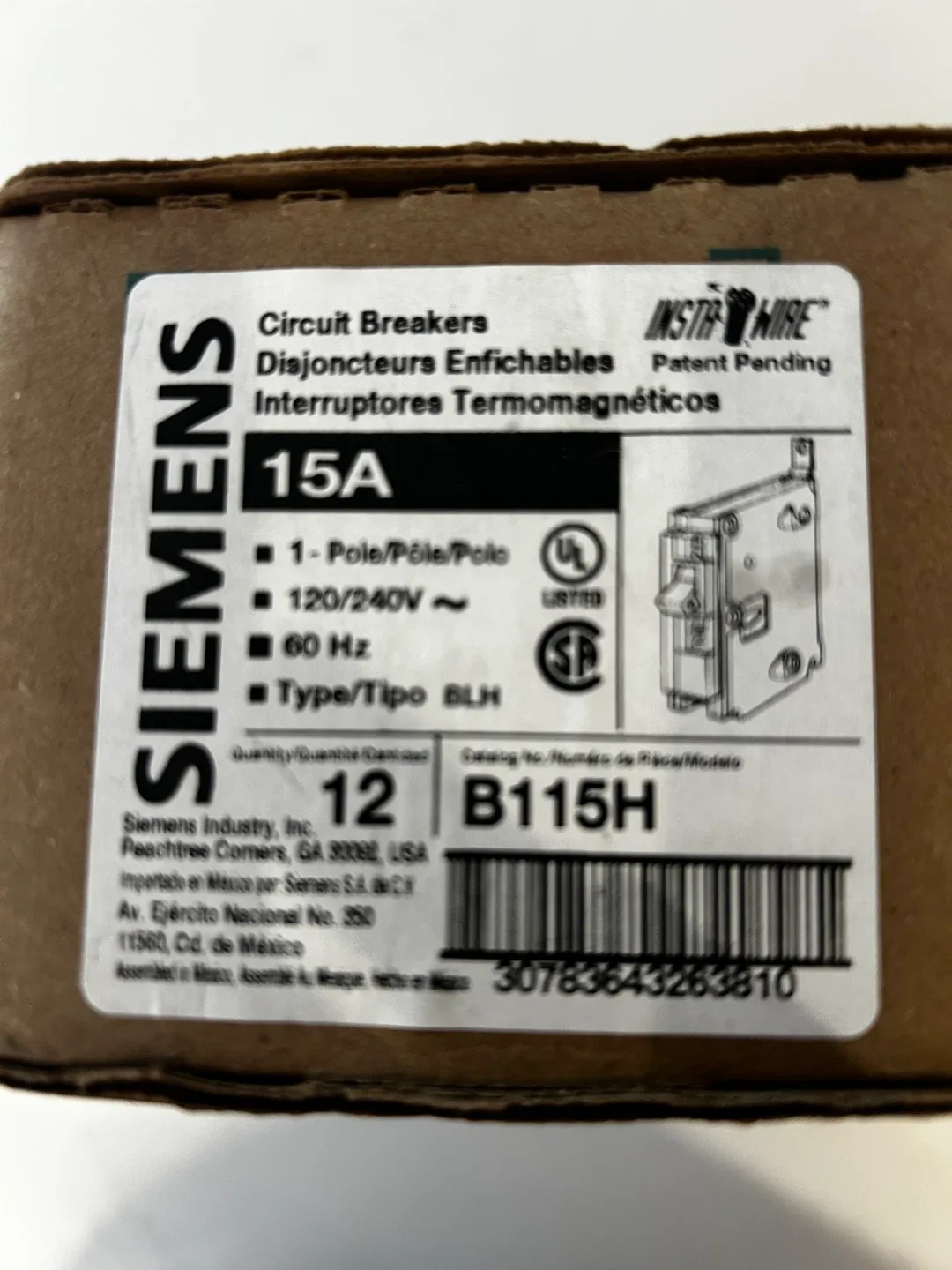 Siemens 15amp B115H breakers image indicator(4)